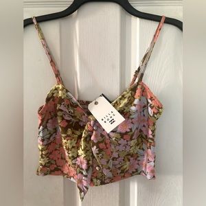 Billabong flower print crop top tank size S with tags